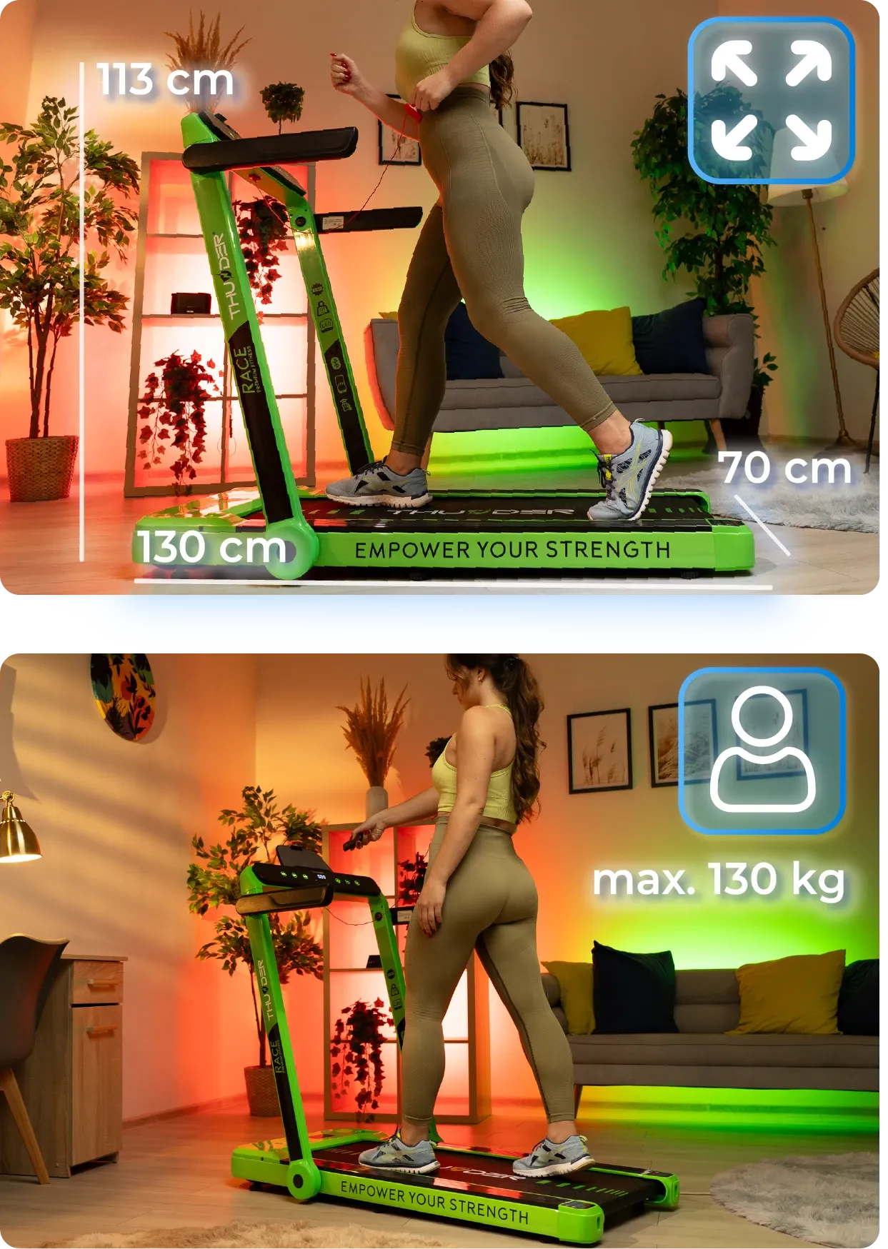 Vue latérale du tapis