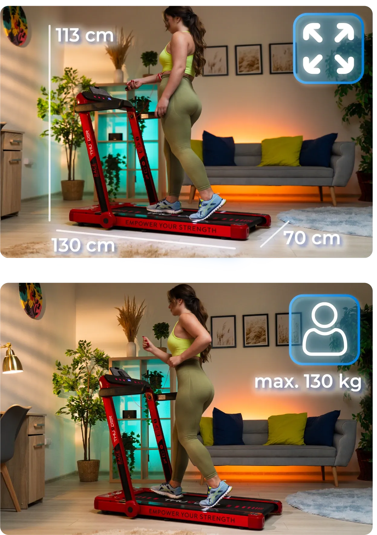 Vue latérale du tapis