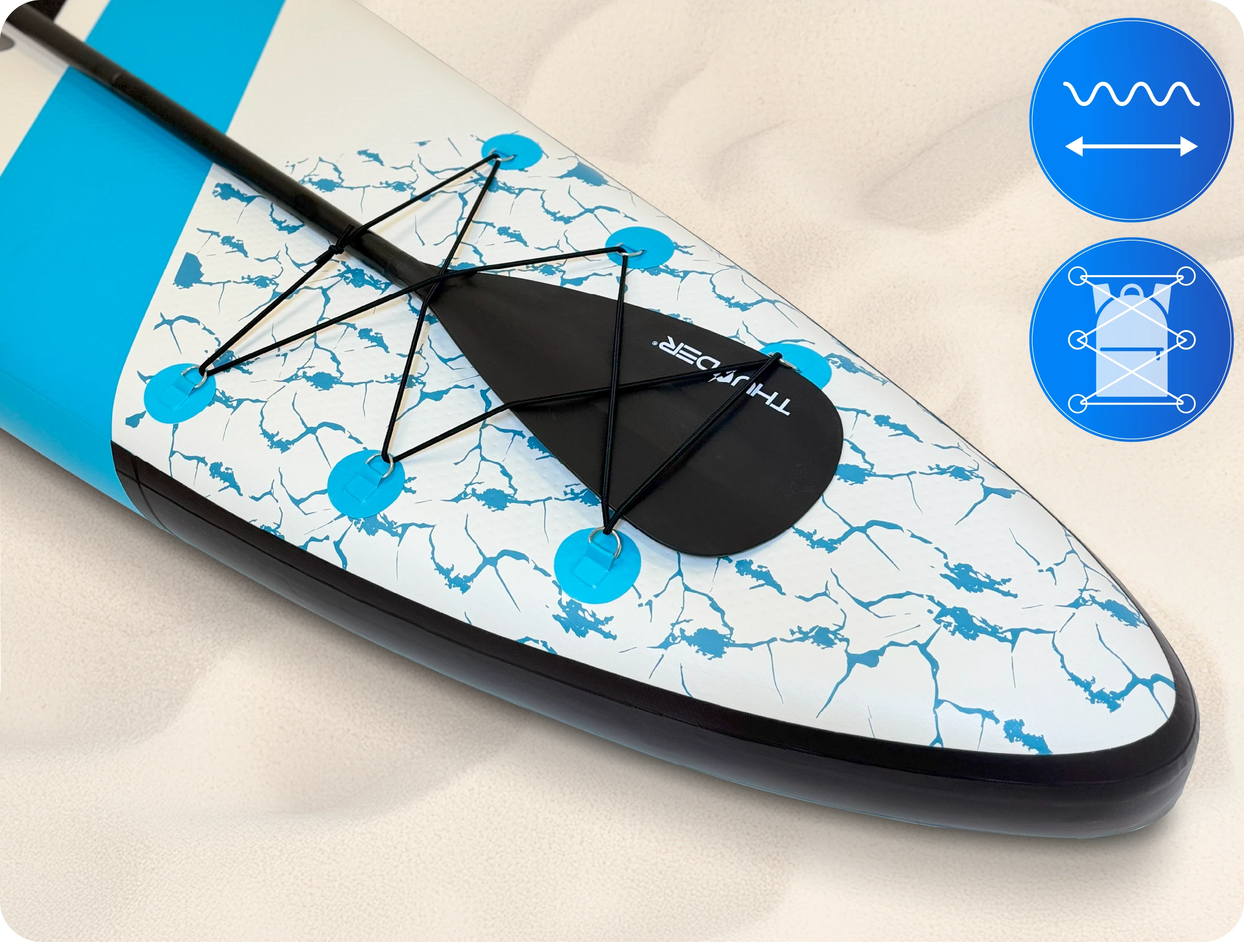 Porte-bagages avec corde élastique