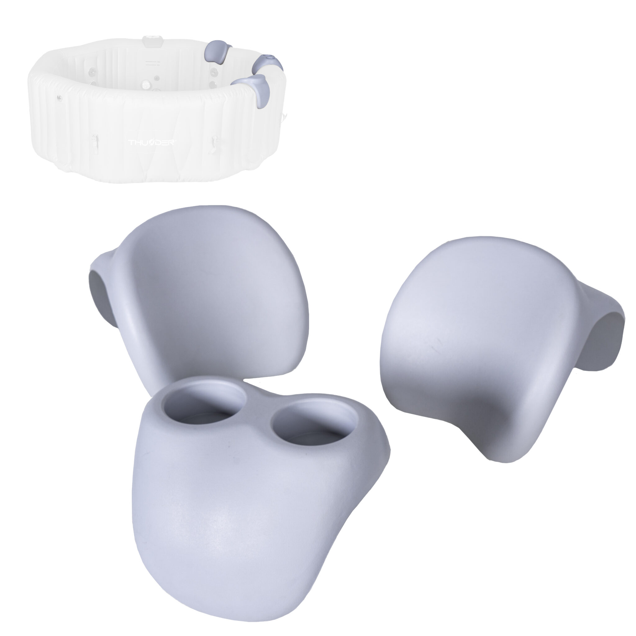 Ensemble d’appuis-tête avec porte-boissons THUNDER