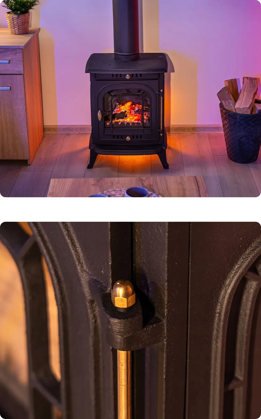 Poêle esthétique et fonctionnel Mitra