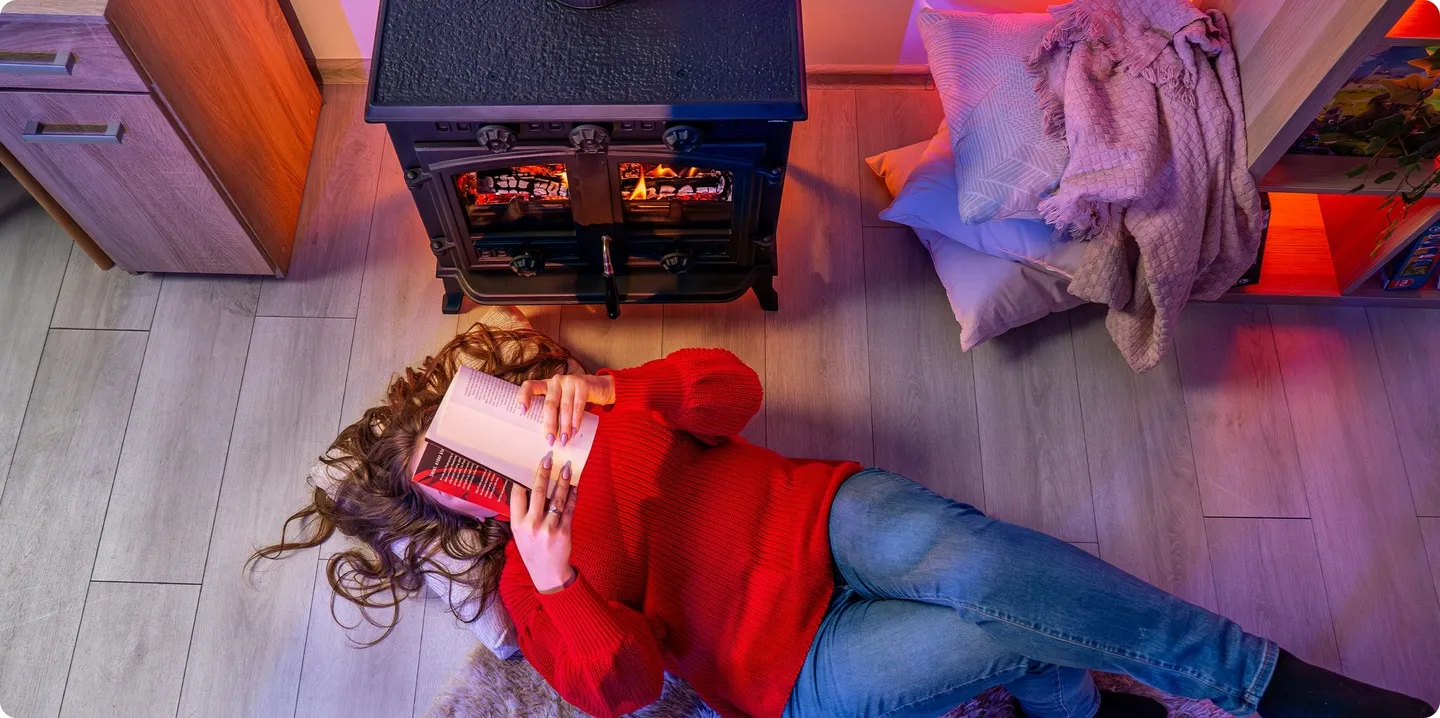 Poêle à bois autonome 7kW, insert