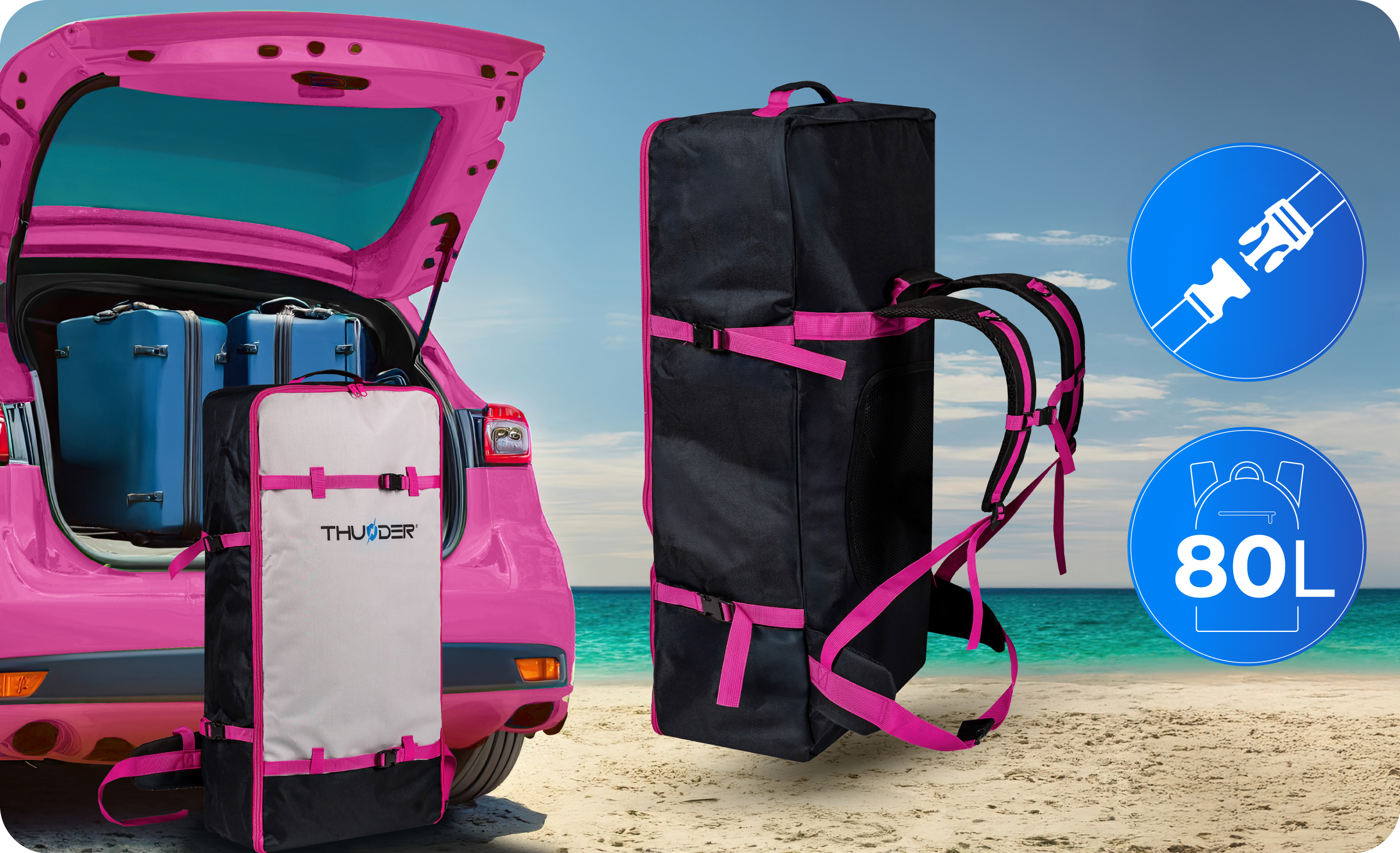 Gros plan sur une planche de SUP et une pagaie au bord de l’eau