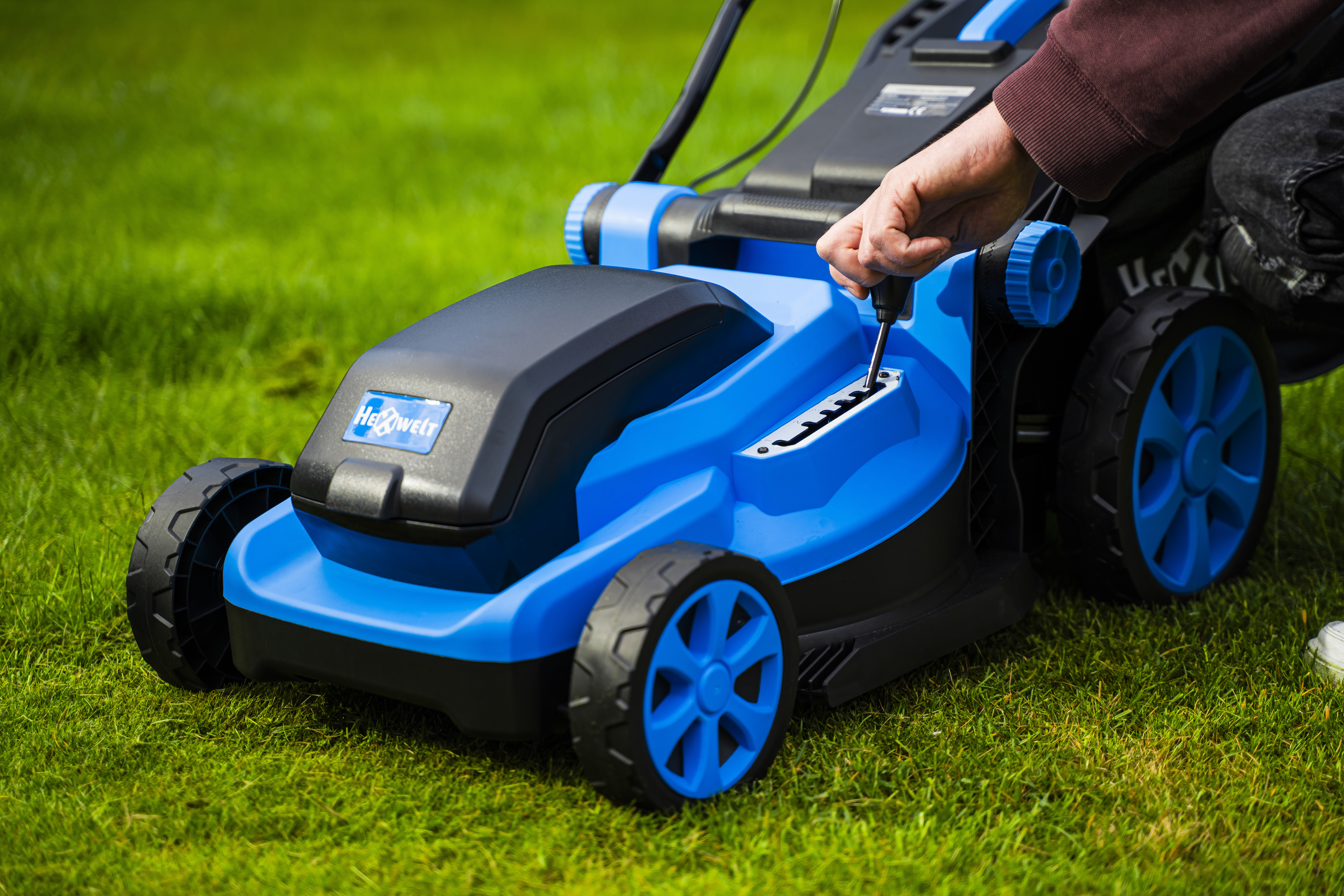 Tondeuse Hexwelt moderne avec grand bac