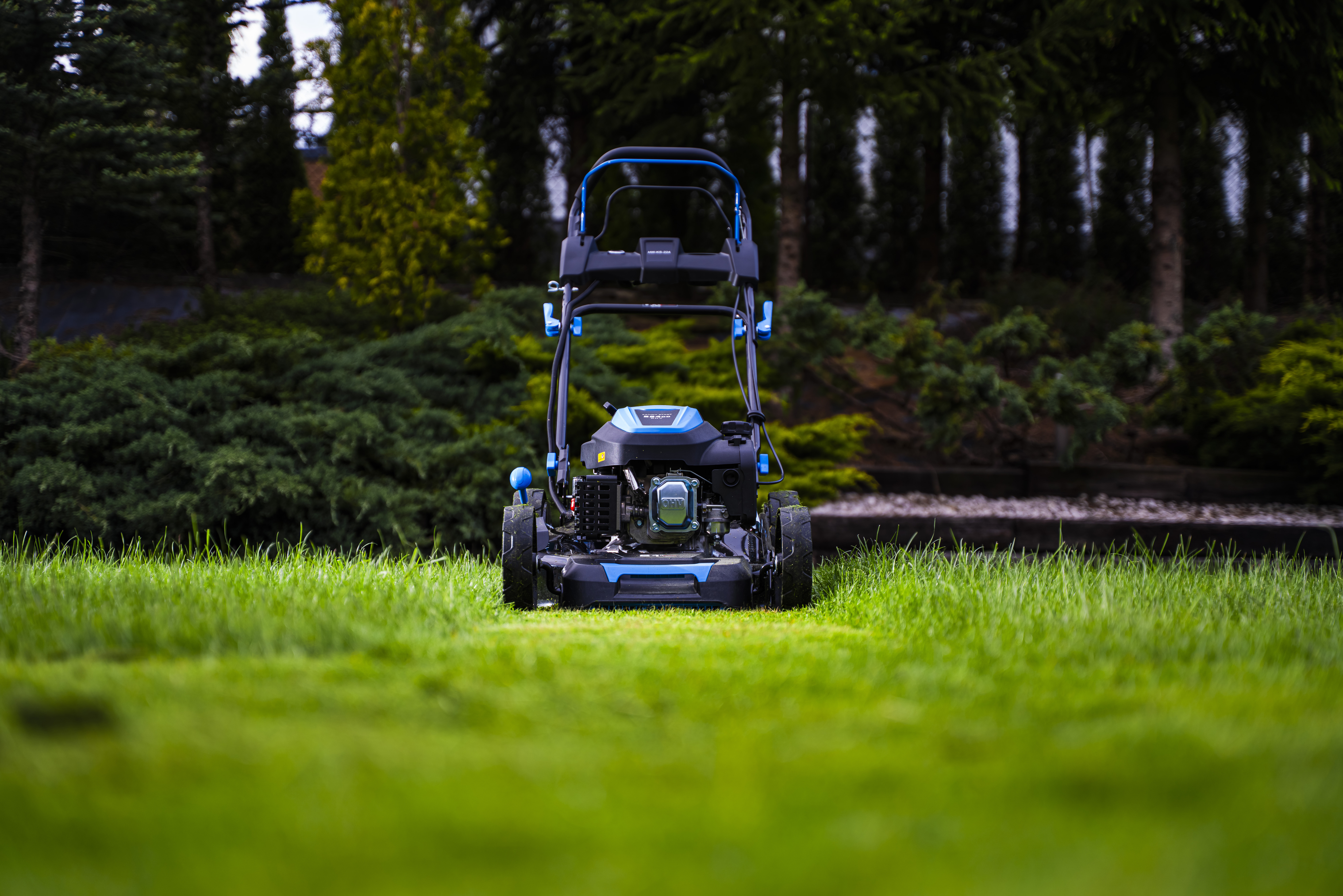 Tondeuse Hexwelt dans le jardin