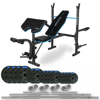 Ensemble de musculation 120 KG avec banc VIGOR-A de la marque THUNDER (précommande 17.12)
