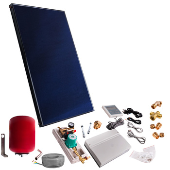 Kit solaire avec un panneau plat de 2m² sans câble solaire et sans réservoir