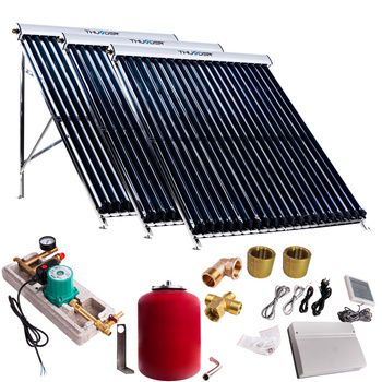Kit solaire avec 3 capteurs solaires à tubes sous vide de 20 tubes, sans câble solaire et sans réservoir