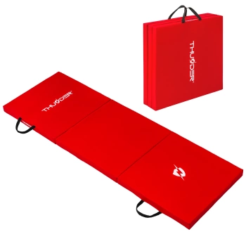 Tapis de gymnastique rouge 180x60x5 THUNDER