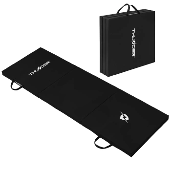 Tapis de gymnastique noir 180x60x5 THUNDER