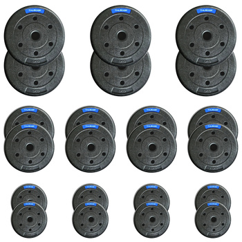 Ensemble de poids bitumineux de la marque THUNDER 6x5 kg + 8x2,5 kg + 8x1,25 kg