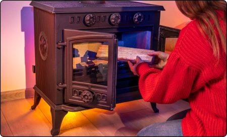 Poêle à bois en fonte ATAR 10 kW