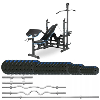 Ensemble de musculation 147,5 kg avec banc VIGOR-C de la marque THUNDER