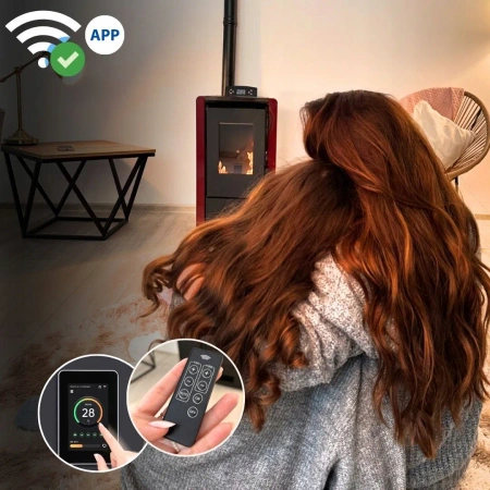 Poêle à pellets LEYLA RED 6,3 kW