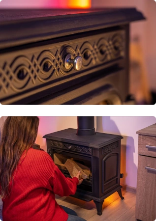 Poêle à bois en fonte HELIOS 10 kW