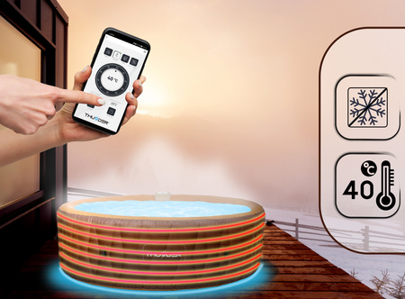 Jacuzzi gonflable de jardin THUNDER MOCHA