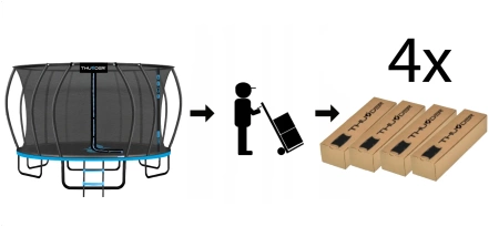 Trampoline THUNDER INSIDE ULTRA 16FT (488 cm) BLEU