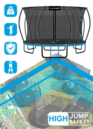Trampoline THUNDER INSIDE ULTRA 16FT (488 cm) BLEU