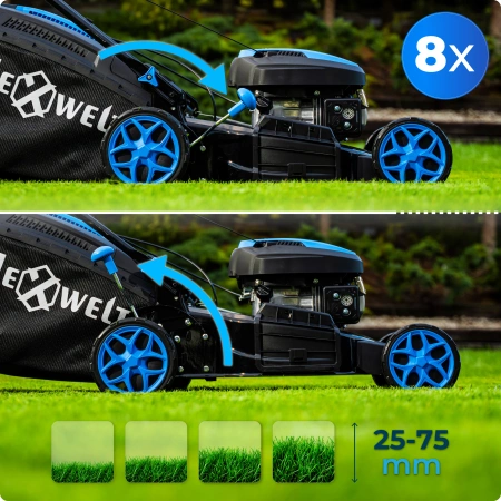 Tondeuse thermique Hexwelt HW-KS-150 46cm 2,6kW autotractée