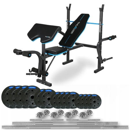 Ensemble de musculation 120 KG avec banc VIGOR-A de la marque THUNDER (précommande 17.12)