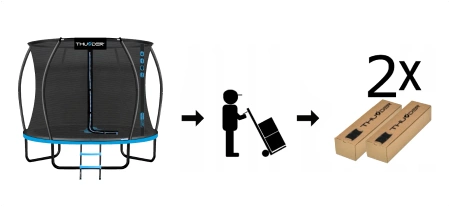 Trampoline THUNDER INSIDE ULTRA 8FT (244cm) BLUE