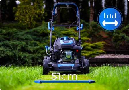 Tondeuse thermique Hexwelt HW-KS-200 51cm 3,8kW autotractée