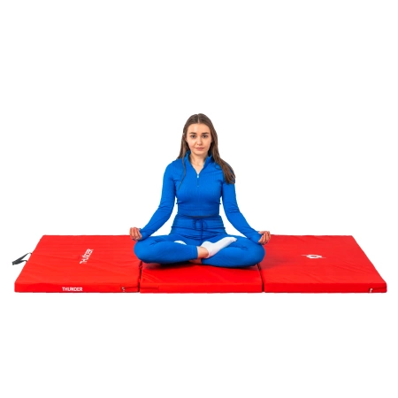 Tapis de gymnastique rouge 197x100x5 THUNDER