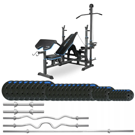 Ensemble de musculation 147,5 kg avec banc VIGOR-C de la marque THUNDER (précommande 17.12)