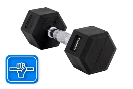 Haltère hexagonal 5 kg THUNDER