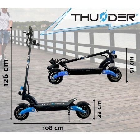 Trottinette électrique THUNDER FLUX 1000W 48V 18Ah