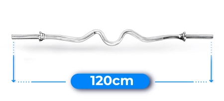 Barre EZ coudée vissée 120 cm 30 mm THUNDER