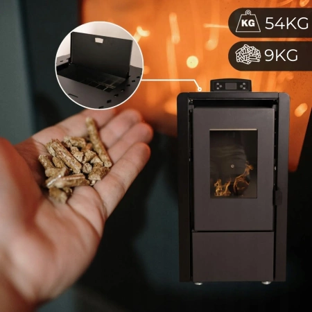 Poêle à pellets LEYLA BLACK 6,3 kW