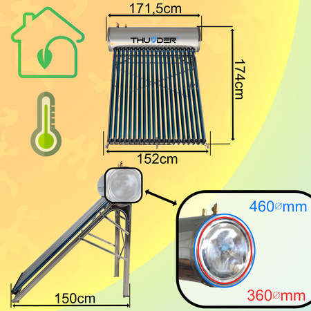 Capteur solaire pressurisé avec réservoir THUNDER 200 L