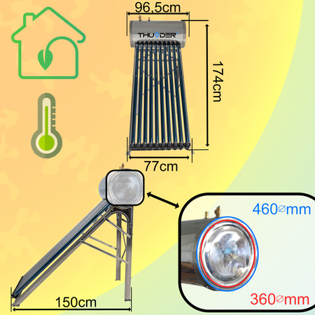 Capteur solaire pressurisé avec réservoir THUNDER 100 L