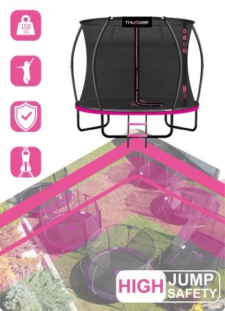 Trampoline THUNDER INSIDE ULTRA 8FT (244 cm) PINK
