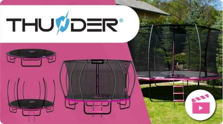 Trampoline THUNDER INSIDE ULTRA 16FT (488 cm) PINK