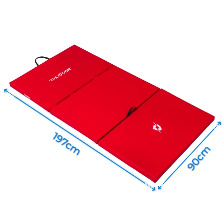 Tapis de gymnastique rouge 197x100x5 THUNDER