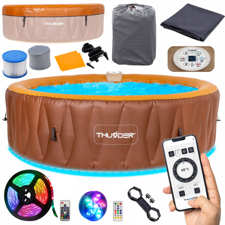 Jacuzzi gonflable de jardin THUNDER MOCHA