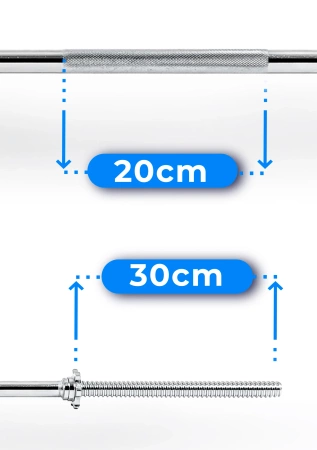 Barre droite vissée 150 cm 30 mm THUNDER