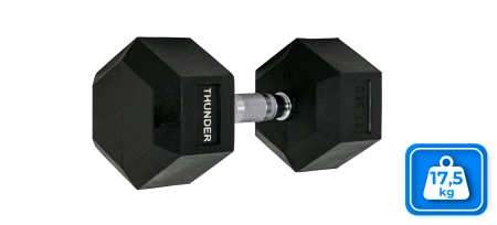 Haltère hexagonal 17,5 kg THUNDER
