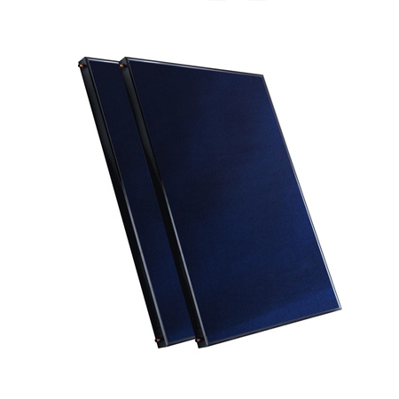 Kit solaire avec deux capteurs solaires plans de 2,5 m², sans câble solaire et sans réservoir