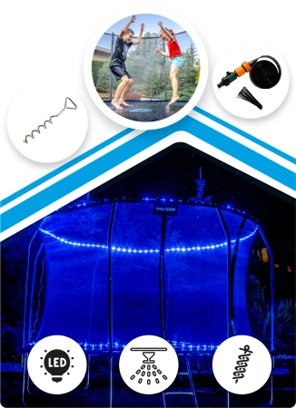 THUNDER INSIDE ELITE trampoline 10FT (305 cm) NOIR