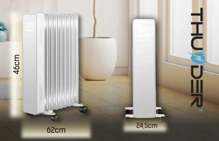 Radiateur à bain d'huile THUNDER SIMPLE-WHITE 2500W