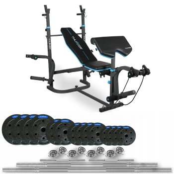 Ensemble de musculation 120 kg avec banc VIGOR-B de la marque THUNDER