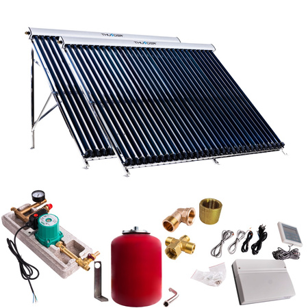 Kit solaire avec 2 capteurs solaires à tubes sous vide de 30 tubes, sans câble solaire et sans réservoir