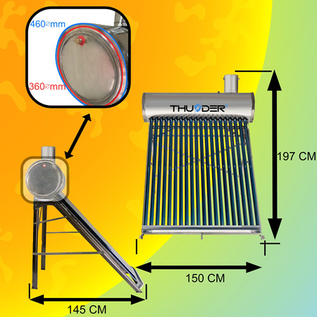 Capteur solaire non-pressurisé avec réservoir THUNDER 200 L