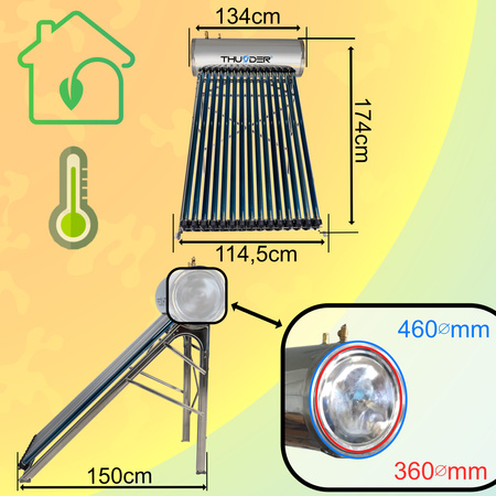 Capteur solaire pressurisé avec réservoir THUNDER 150 L